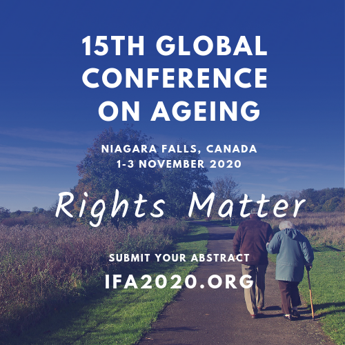 15th Global Conference on Ageing
Niagara Falls, Canada
1-3 November 2020
Rights Matter
Submit your abstract
ifa2020.org