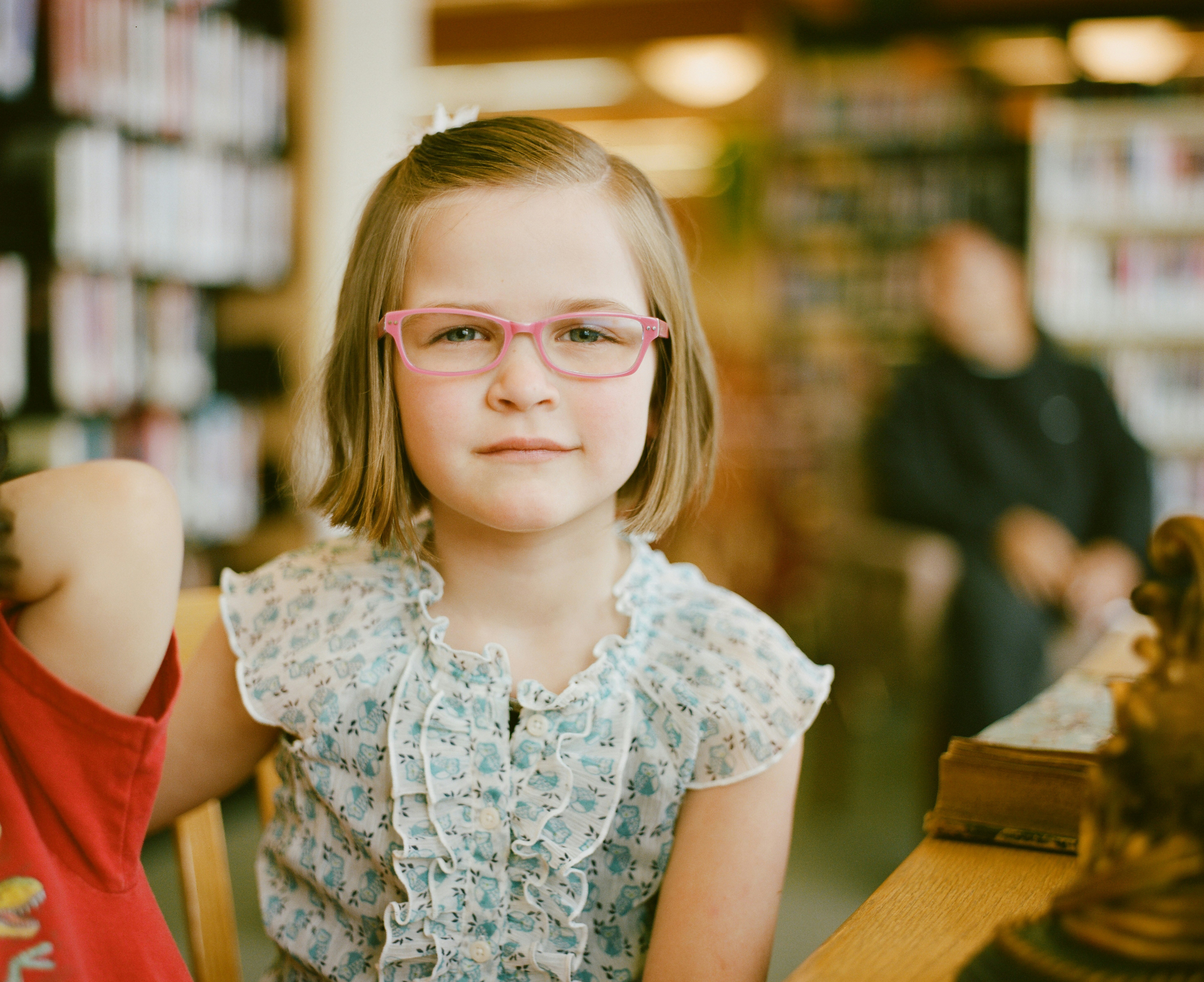 Child at eye exam