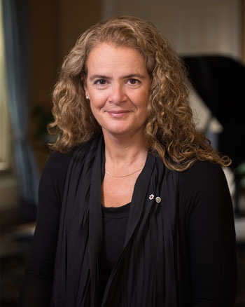 The Official Portrait of Her Excellency the Right Honourable Julie Payette, Governor General and Commander-in-Chief of Canada.