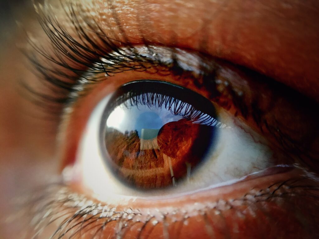 A close up of an eye.