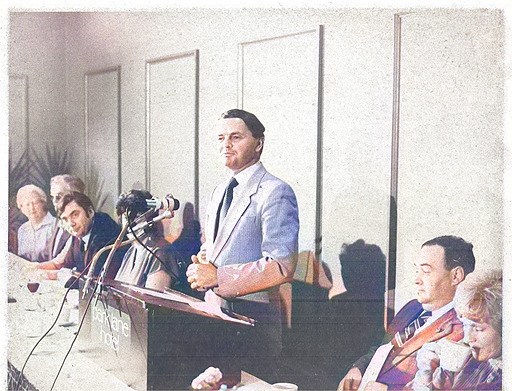 CCB members at annual dinner in 1983.