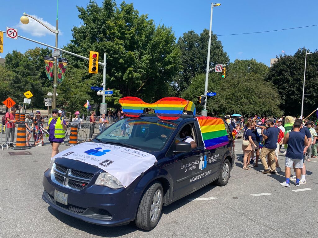 The CCB van at the 2024 Captial Pride Parade.