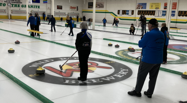 Group of people playing curling